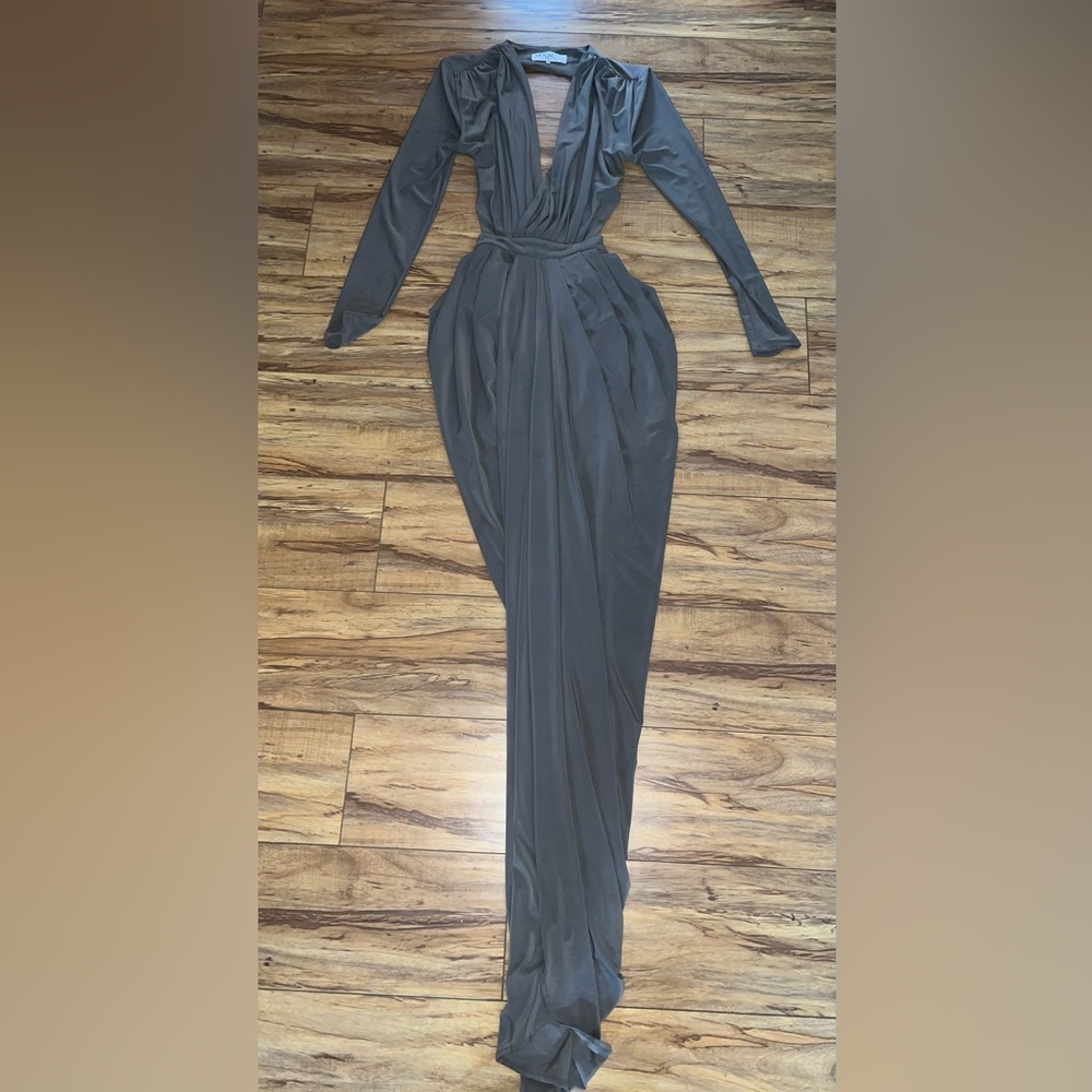 House of CB Backless Long Sleeve Dress